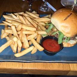 Burger and fries
