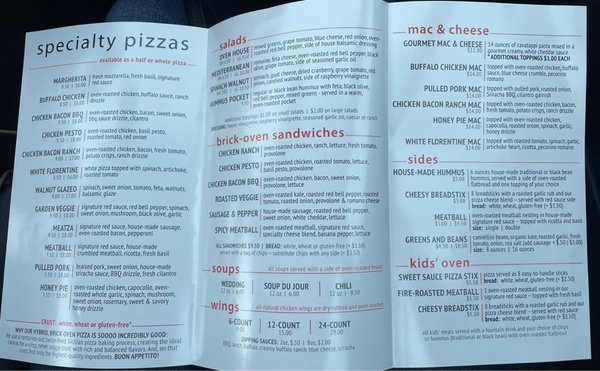 Menu photo 2 The Oven Pizza Wexford, PA