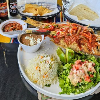 Mariscos Corona - Huachinango a la Veracruzana: Red Snapper Vera Cruz style - Mexican Near Me - Van Nuys, California
