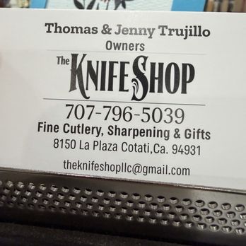 The Knife Shop - Business card - Knife Sharpening Near Me - Cotati, California