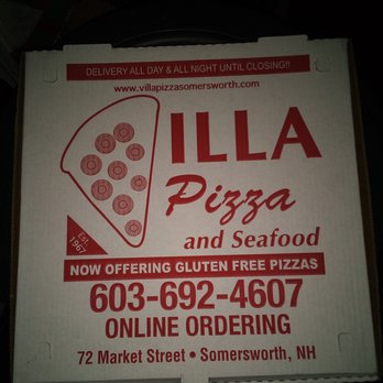 Villa Pizza - This is their box DON'T BUY PIZZA HERE ! ! - Pizza Near Me - Somersworth, New Hampshire Villa Pizza - This is their box DON'T BUY PIZZA HERE ! ! - Pizza Near Me - Somersworth, New Hampshire