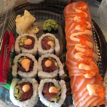 Basa Seafood Express - Spicy tuna and Lion King roll, except they forgot scallions. $18 - Seafood Near Me - San Francisco, California Basa Seafood Express - Spicy tuna and Lion King roll, except they forgot scallions. $18 - Seafood Near Me - San Francisco, California