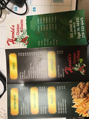 Menu photo 1 Harold's Chicken Dyer, IN