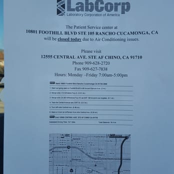 Labcorp - Closed because ac..... Hopefully I don't lose my second job due to this - Laboratory Testing Near Me - Rancho Cucamonga, California
