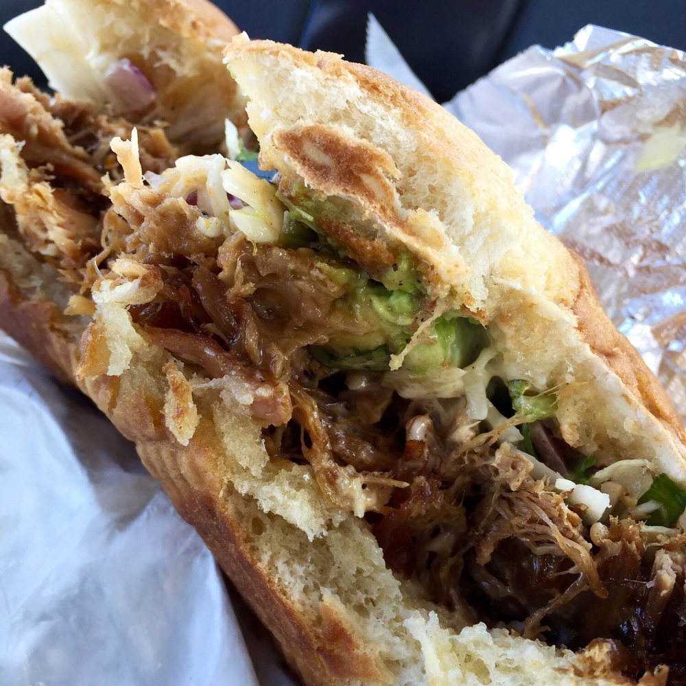 El Mercadito Restaurant - My delicious torta filled with carnitas and that perfect bread! - Mexican Near Me - Riverdale, California