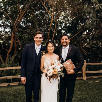 Today We Become One - Rev. Steve with Connie and Christopher (Bride and Groom) - Officiants Near Me - Palm Desert, California