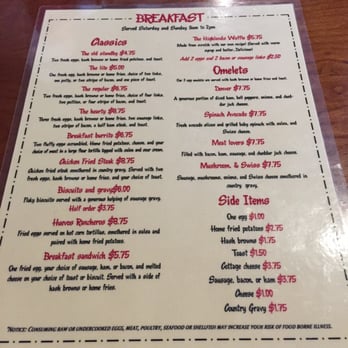 Highland's Brew Pub - Menu - Pubs Near Me - Eugene, Oregon