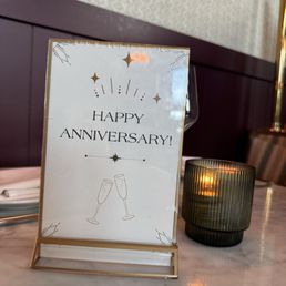 Really thought it was so thoughtful they made a little anniversary sign for us Really thought it was so thoughtful they made a little anniversary sign for us
