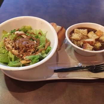 Panera Bread - Spicy Thai chicken salad and French onion soup. - Sandwiches Near Me - Evans, Georgia