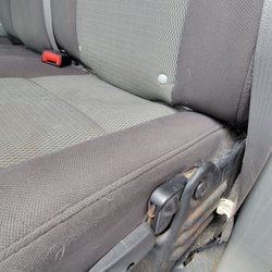 Laguna Hills Auto Spa & Detail Center - They didn't vacuum the hair on this side and between the seats, which is why I'm giving a bad review.