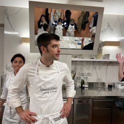 Florencetown - Our chef training us tonight, Tommaso and Serena