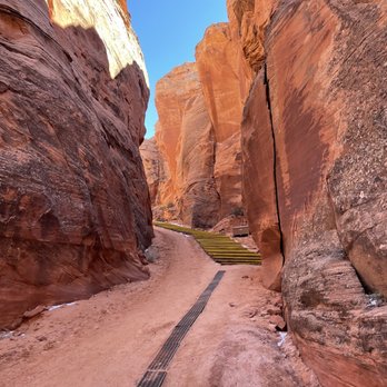 Taadidiin Tours - The stairs to/from the canyon - Walking Tours Near Me - Page, Arizona Taadidiin Tours - The stairs to/from the canyon - Walking Tours Near Me - Page, Arizona