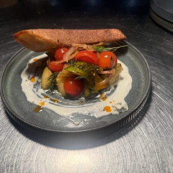 Flossmoor Social - Spicy Tomato & Cucumber Salad - Desserts Near Me - Flossmoor, Illinois Flossmoor Social - Spicy Tomato & Cucumber Salad - Desserts Near Me - Flossmoor, Illinois