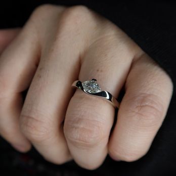 Jewelsmith - Horizontal marquise engagement ring - Jewelry Near Me - Durham, North Carolina
