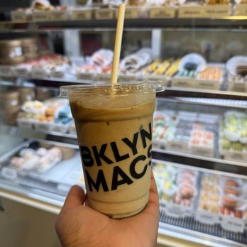 Bklyn Macs - Iced Black Dragon Matcha Latte - Desserts Near Me - New York, New York Bklyn Macs - Iced Black Dragon Matcha Latte - Desserts Near Me - New York, New York