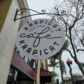 Kaapicat Cafe - Hanging Sign Out Front - Coffee & Tea Near Me - Ventura, California Kaapicat Cafe - Hanging Sign Out Front - Coffee & Tea Near Me - Ventura, California