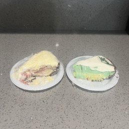 Strawberry cheesecake and Mango lime cheesecake