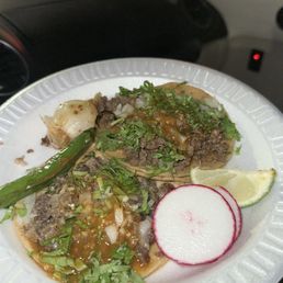 Tacos de ASADA y CABEZA (muuuy bien!)