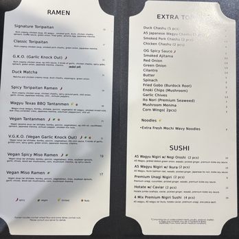 Mensho - Menu - Noodles Near Me - Houston, Texas Mensho - Menu - Noodles Near Me - Houston, Texas