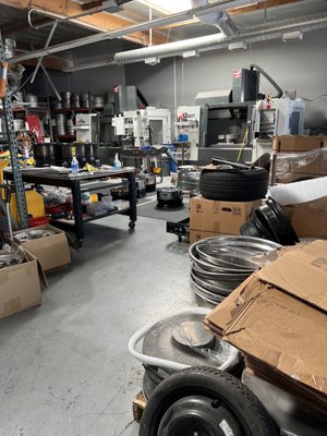 Photo of Onsite Wheels - Garden Grove, CA, US. CNC machines for manufacturing wheels.