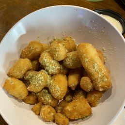 Cheese curds with the magic sprinkles. Cheese curds with the magic sprinkles.