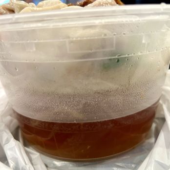 Alice's Kitchen - Take out container with soup separated - Cantonese Near Me - Monterey Park, California