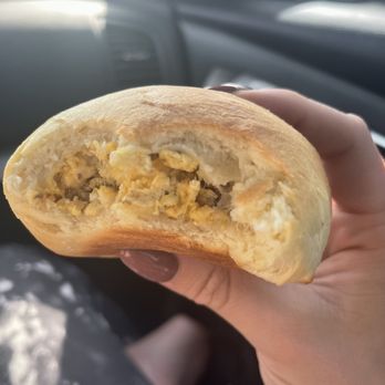 The Kolache Place - Inside of bacon egg and cheese - Bakeries Near Me - American Fork, Utah