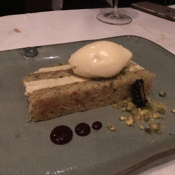 A.R. Valentien - Pistachio Lemon Buttercream Layer Cake, so good! - New American Near Me - La Jolla, California