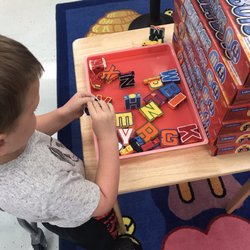 Lakeshore Learning Store - Tables set out to allow kids to play with the toy first