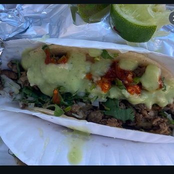El Ranchero Tacos - best steak taco ever. it was cold; couldnt get better picture. sauces were delicious also - Food Trucks Near Me - Jamaica , New York