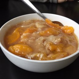 Delicious peach cobbler