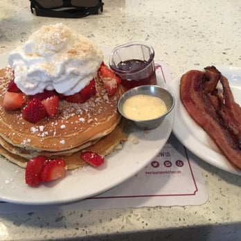 Beach Plum Kitchen - Strawberry shortcake pancakes! So tasty! - New American Near Me - Carlsbad, California