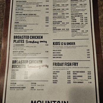 Mountain Bay Bar and Grill - Menu 1/2024 - American Near Me - Pulaski, Wisconsin Mountain Bay Bar and Grill - Menu 1/2024 - American Near Me - Pulaski, Wisconsin