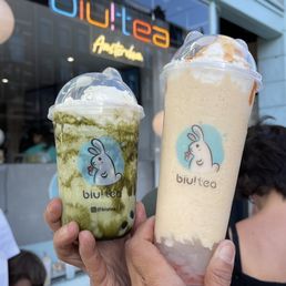 Matcha tornado (left), BIU mango (right) Matcha tornado (left), BIU mango (right)