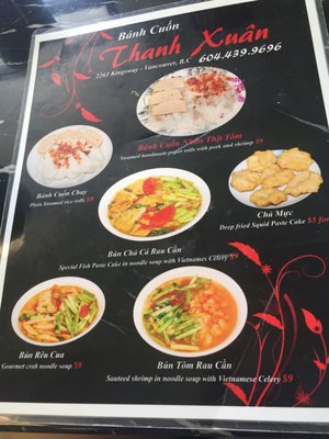 Menu photo 6 Thanh Xuan Café Vancouver, BC