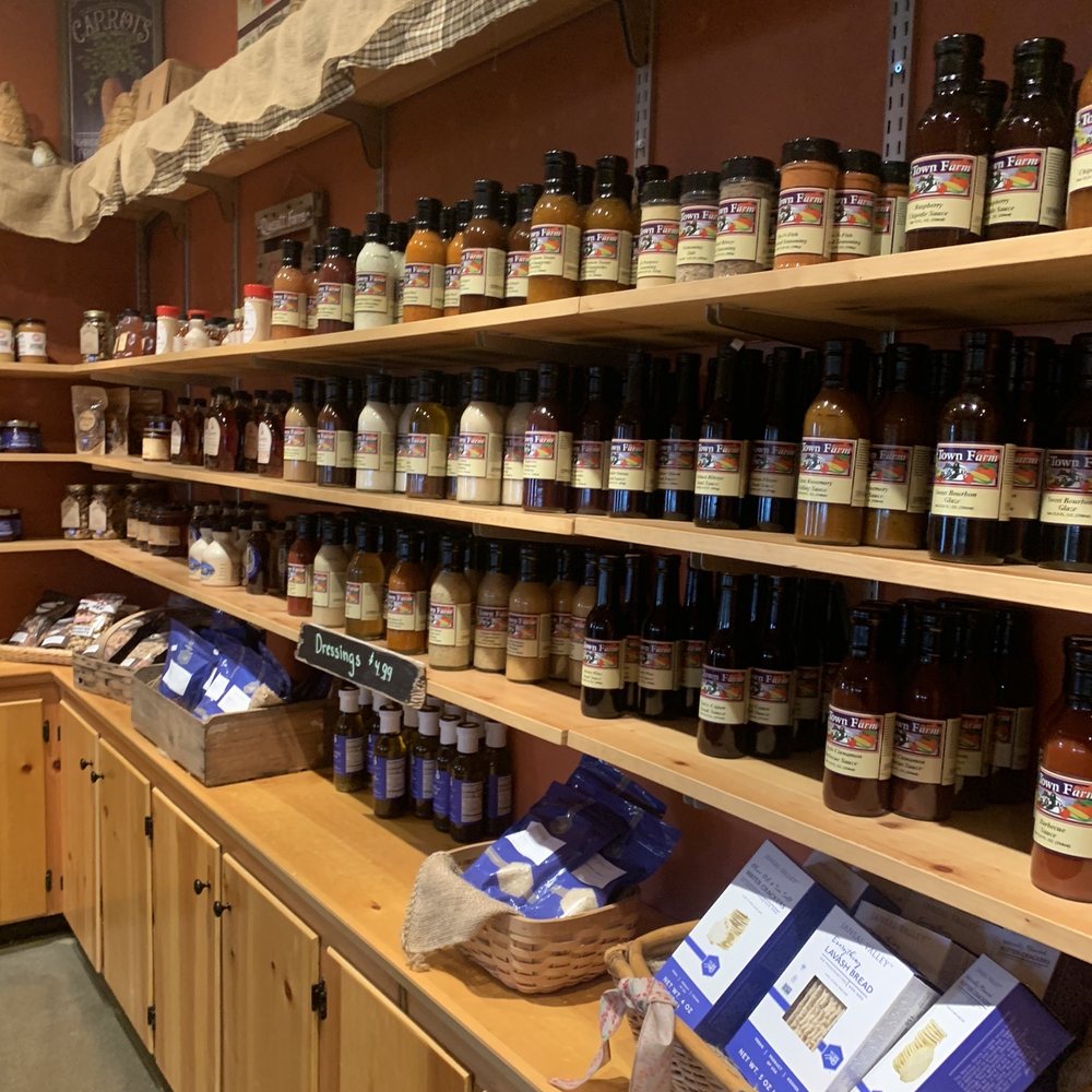 shelves of various products in a store