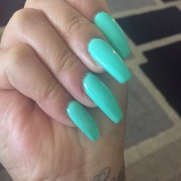 Came out nice but just kept cutting my fingers while filing down acrylic