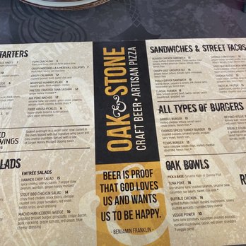 Oak and Stone - Menu continued (back) - Pizza Near Me - Naples, Florida Oak and Stone - Menu continued (back) - Pizza Near Me - Naples, Florida