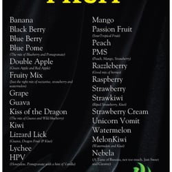 King's Vapor - Fruits House Liquid Menu