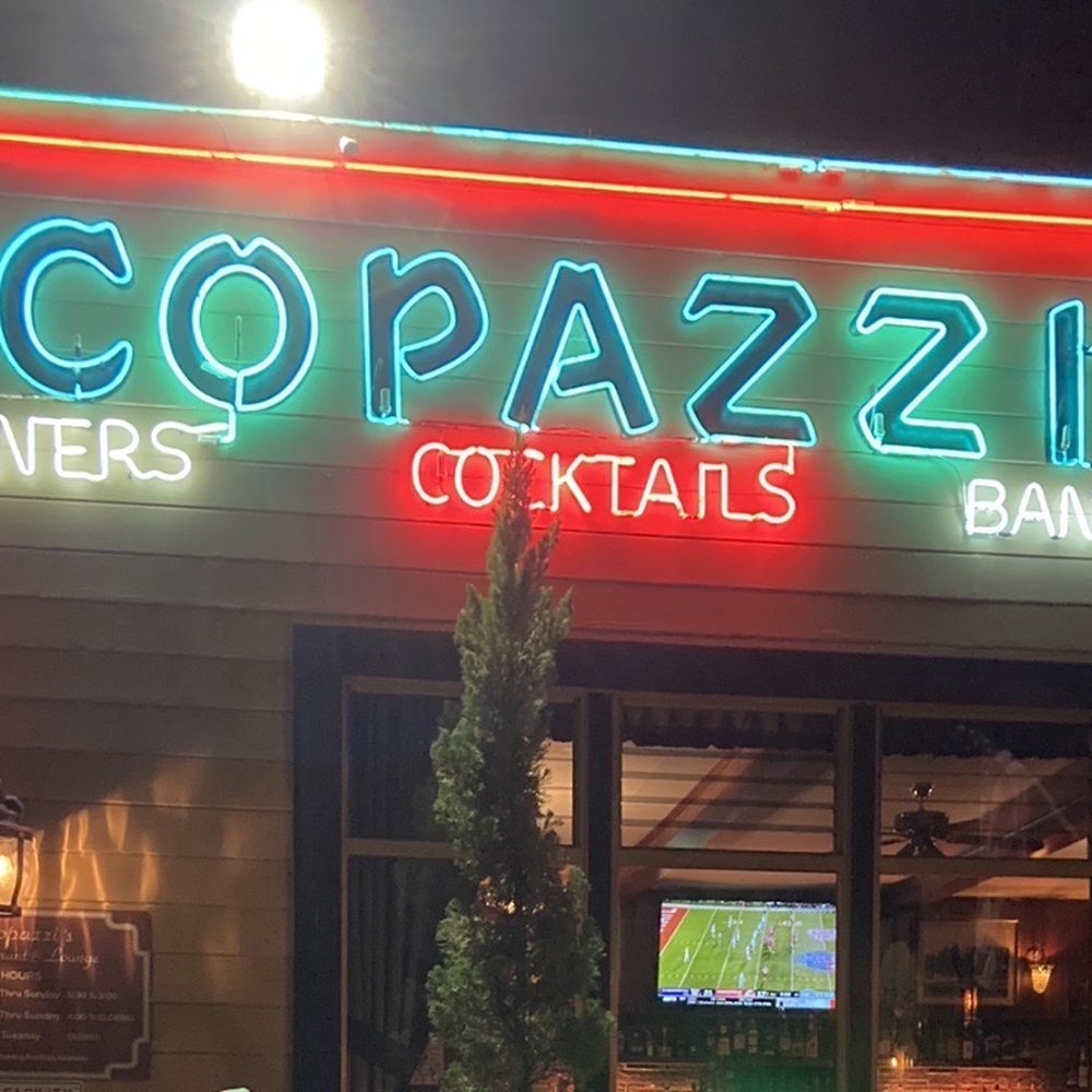 Scopazzi's - Neon Sign. - New American Near Me - Boulder Creek, California