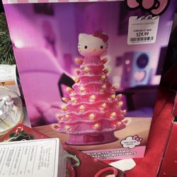 Marshalls - Hello Kitty, ceramic Christmas tree with Lights this shows the price before the discount