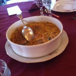 Ferme Auberge Des Sartières - Flan de courgette maison (il accompagné un coq confit)