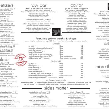 Steak 48 - Menu - Steakhouses Near Me - Chicago, Illinois