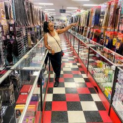 Beauty Supply Warehouse - Looking at all the different types of weave hair...