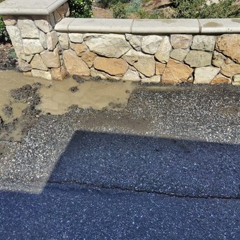 Guardian Plumbers - This is how it was left after repair because they don't do asphalt cold patch, nor create clean sawcut edges. - Plumbing Near Me - Temecula, California Guardian Plumbers - This is how it was left after repair because they don't do asphalt cold patch, nor create clean sawcut edges. - Plumbing Near Me - Temecula, California