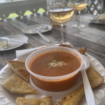 Ultimate Vineyards - $14 dollar soup served in a plastic bo with lid. It was good soup .....just plain tacky the way it was served. - Wineries Near Me - Temecula, California Ultimate Vineyards - $14 dollar soup served in a plastic bo with lid. It was good soup .....just plain tacky the way it was served. - Wineries Near Me - Temecula, California