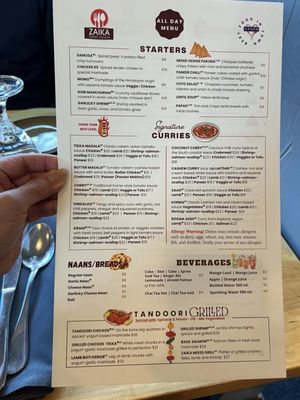 Menu photo 2 Zaika Indian Castle Rock, CO