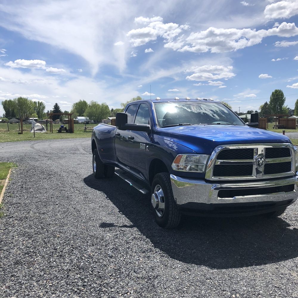 Burns Rv Park - Ole' blue against that purdy farmland - Campgrounds Near Me - Burns, Oregon