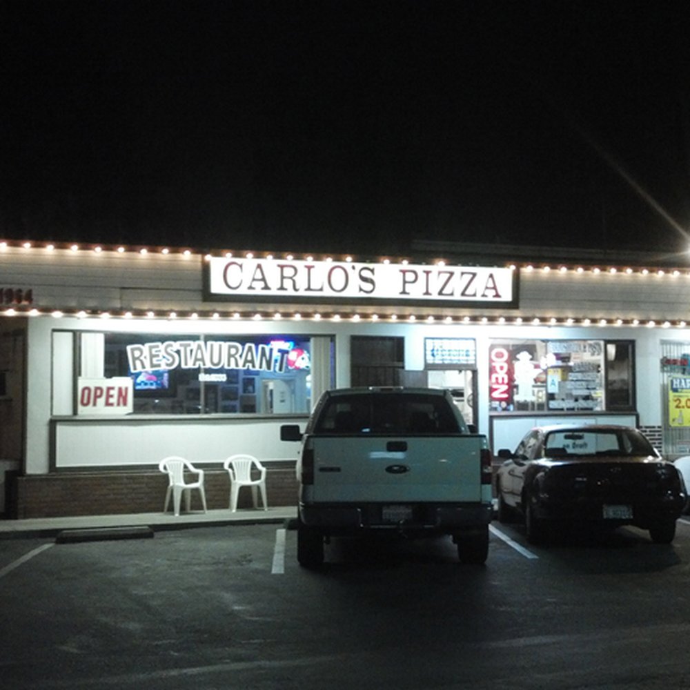 Carlo's Pizza House - Store front at night. - Pizza Near Me - Downey, California Carlo's Pizza House - Store front at night. - Pizza Near Me - Downey, California