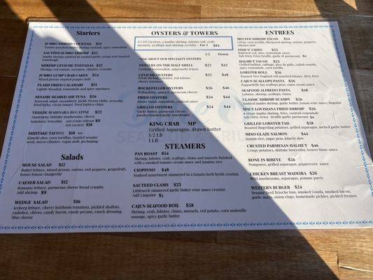 Menu photo 1 Blue Seafood & Grill Arroyo Grande, CA Menu photo 1 Blue Seafood & Grill Arroyo Grande, CA